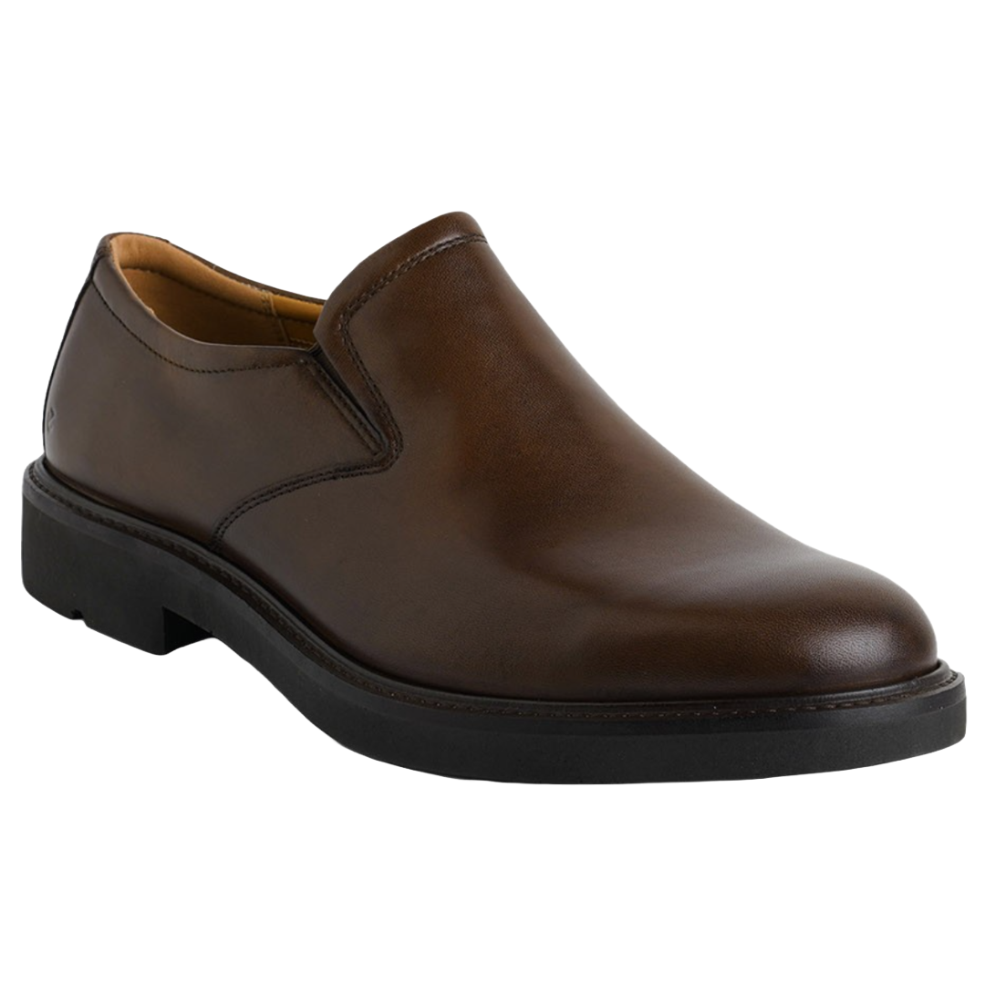 Jubleeo Leather Slip On Brown Mens Shoes