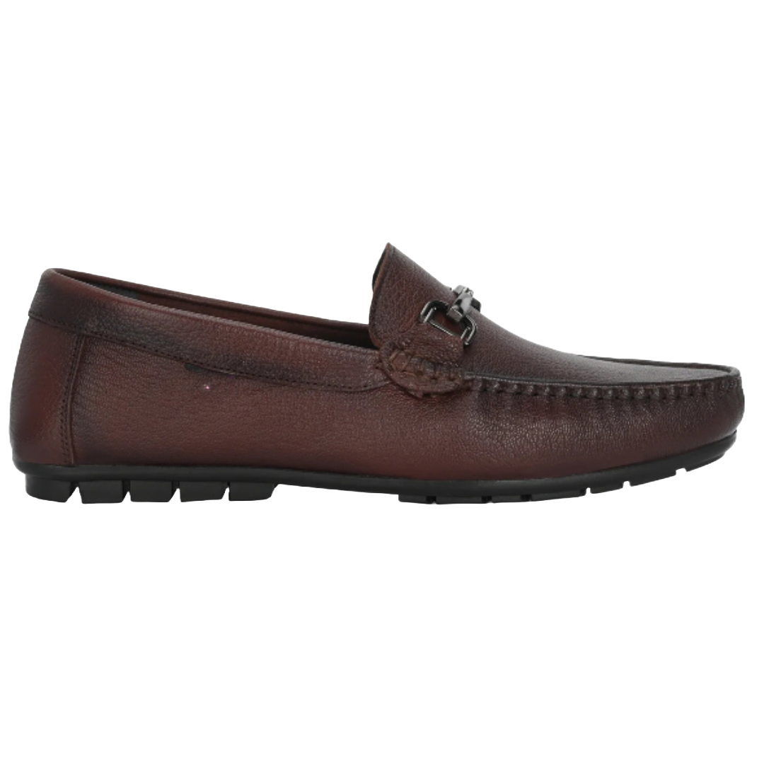 Jubleeo Leather Casual Brown Loafer For Men