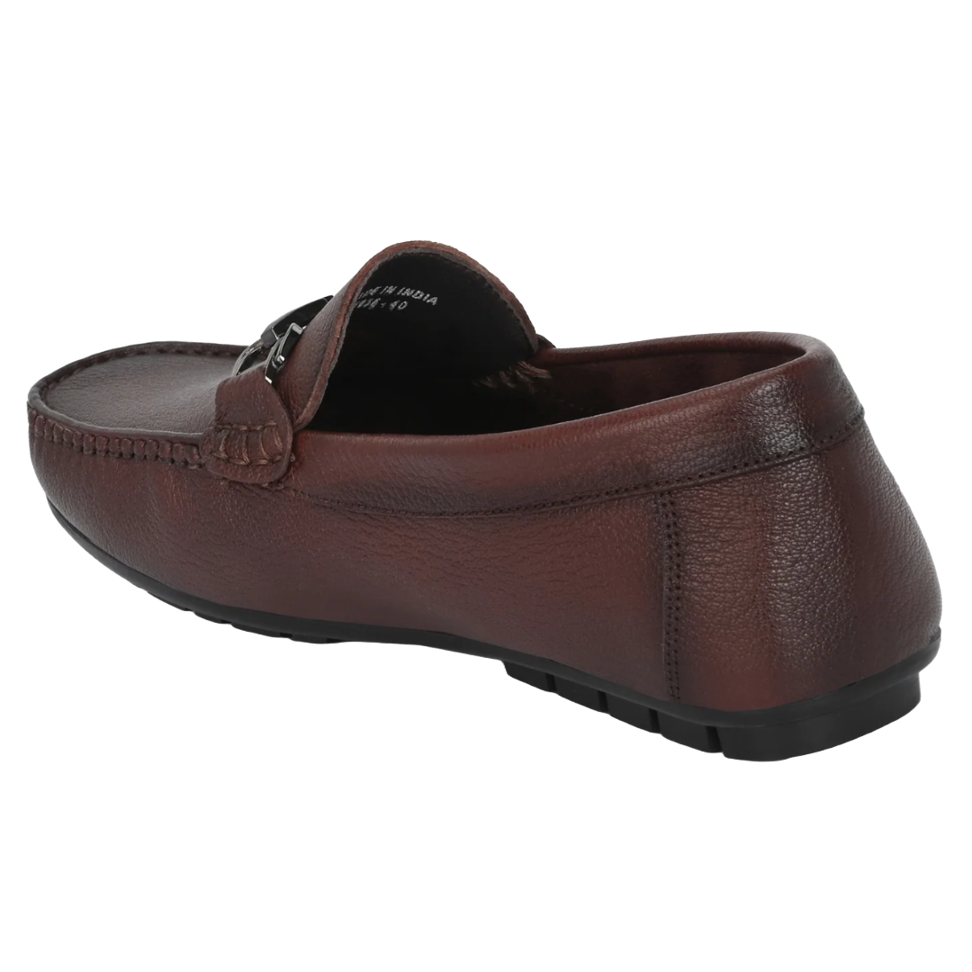 Jubleeo Leather Casual Brown Loafer For Men