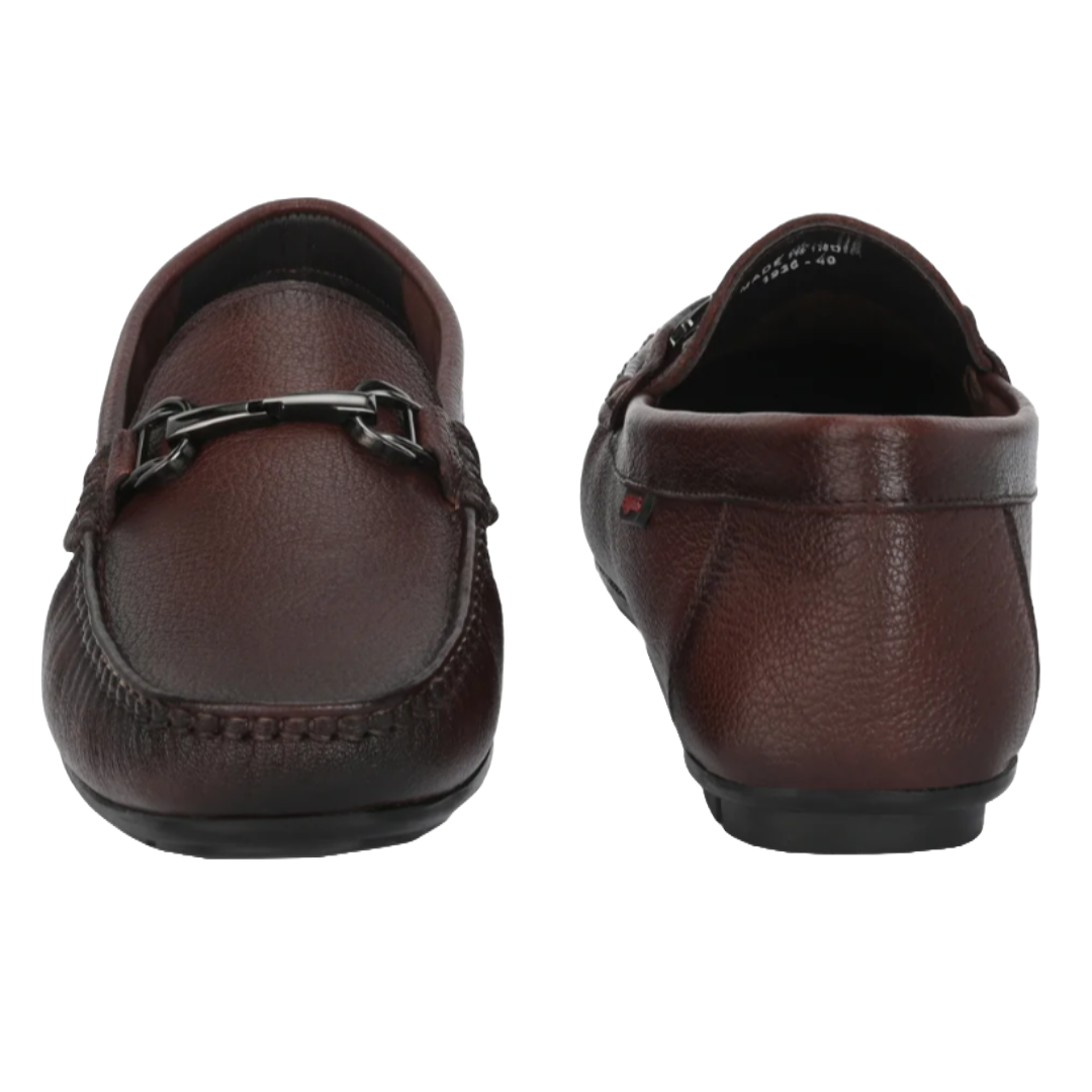 Jubleeo Leather Casual Brown Loafer For Men