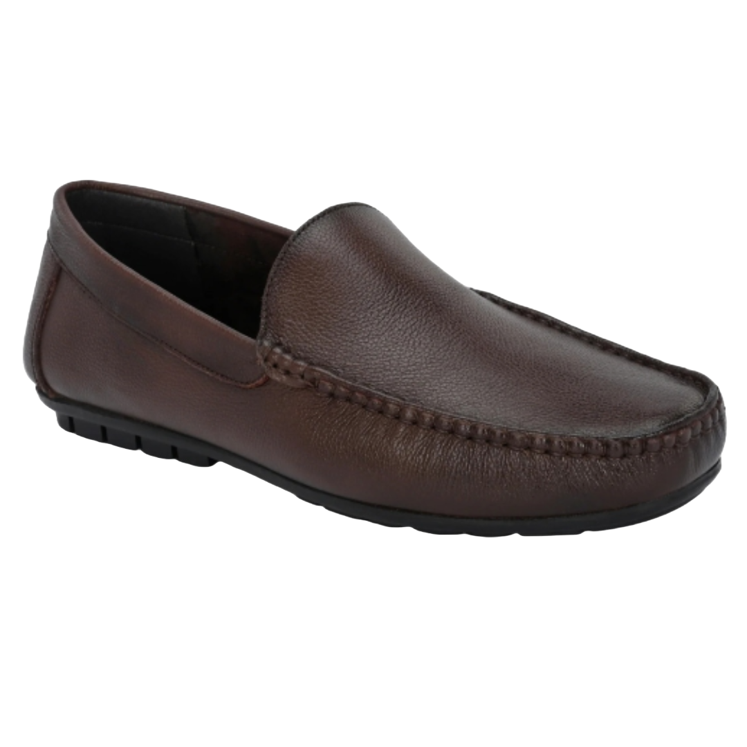 Jubleeo Leather Casual Brown Loafer For Men