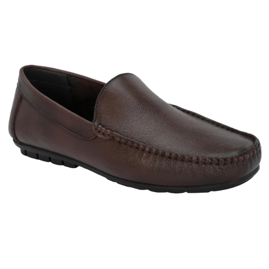 Jubleeo Leather Casual Brown Loafer For Men