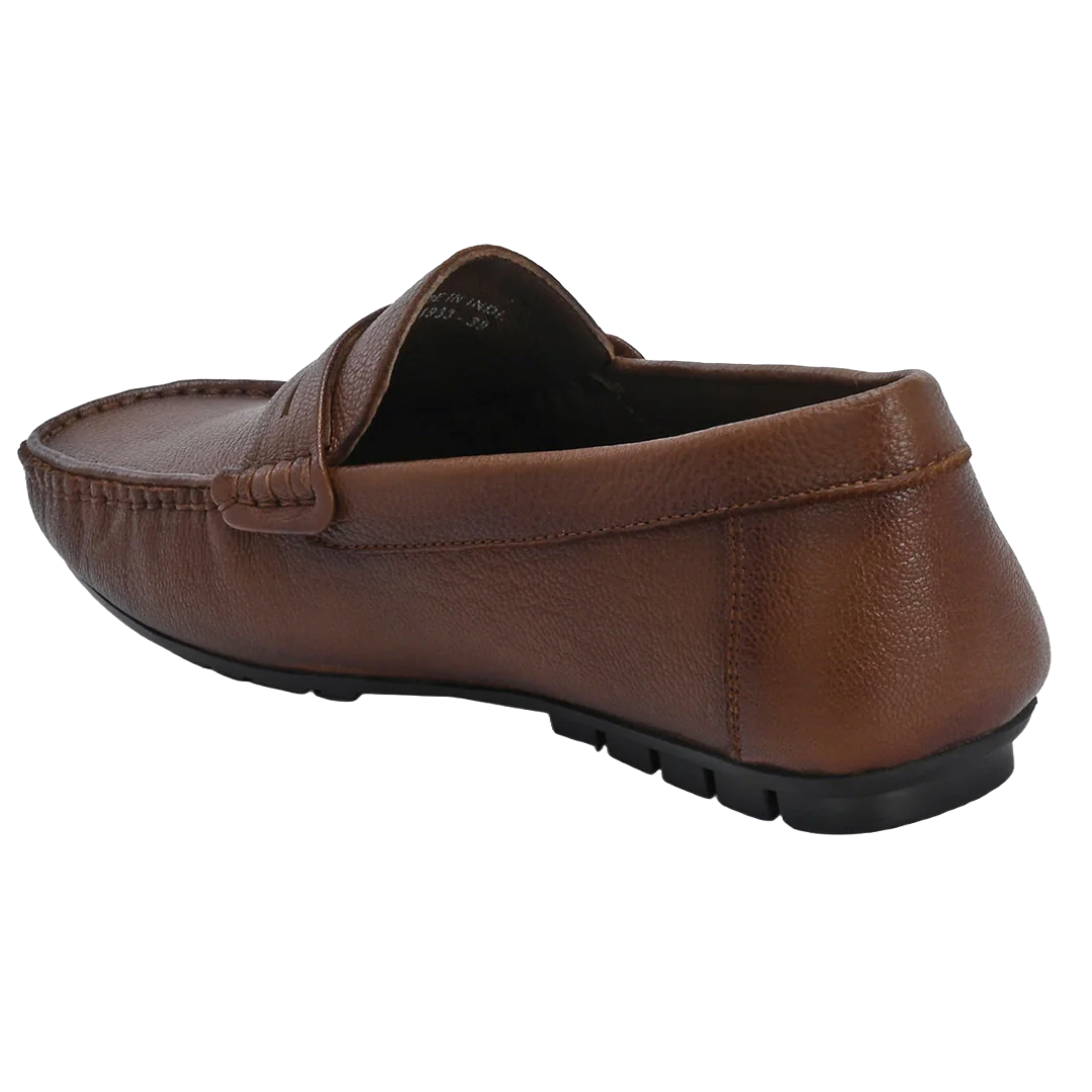 Jubleeo Leather Casual Tan Mens Loafer