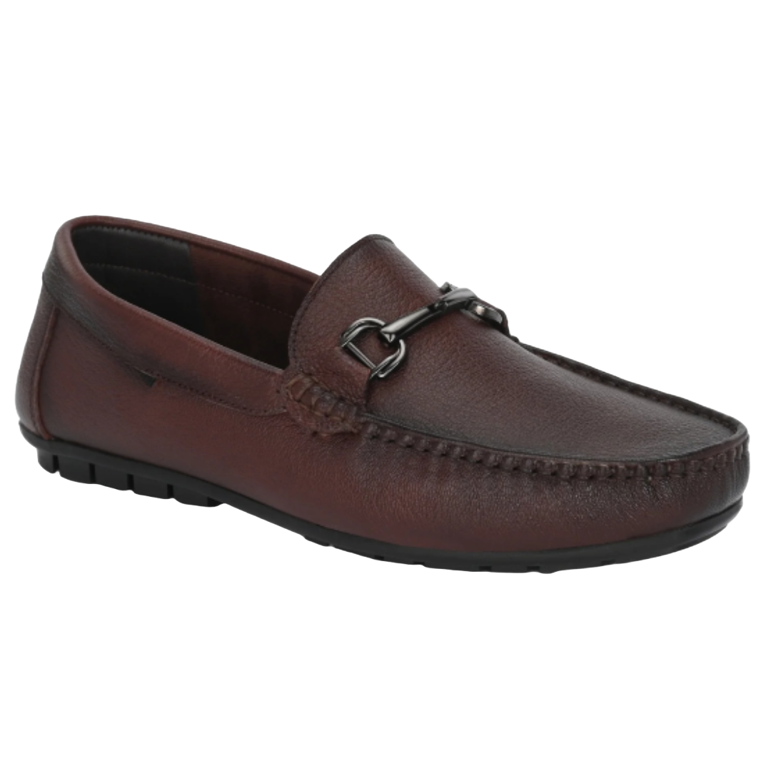 Jubleeo Leather Casual Brown Loafer For Men