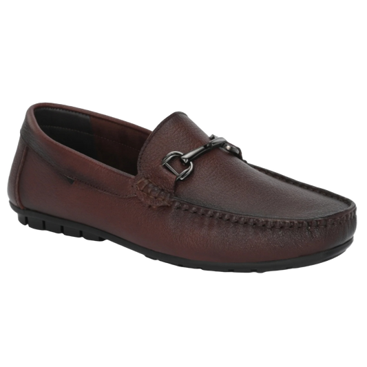 Jubleeo Leather Casual Brown Loafer For Men