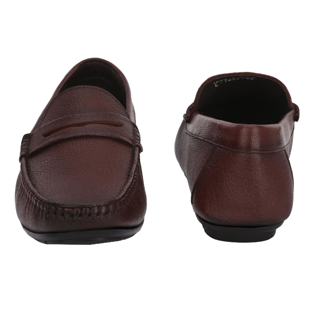 Jubleeo Leather Casual Brown Mens Loafer