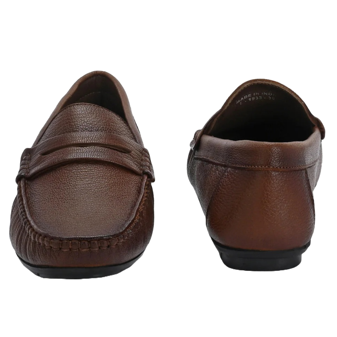 Jubleeo Leather Casual Brown Mens Loafer