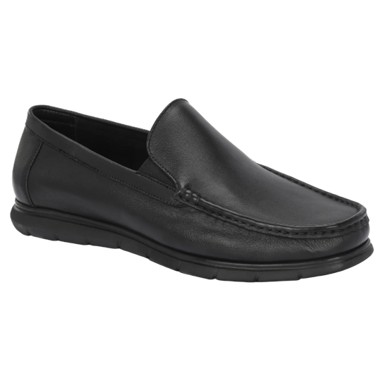 Jubleeo Leather Black Zero Gravity Loafer For Men