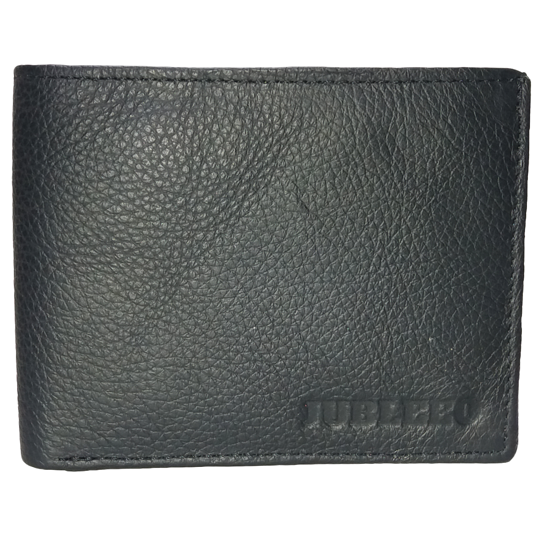 Jubleeo Leather Black ID Pocket Mens Wallet