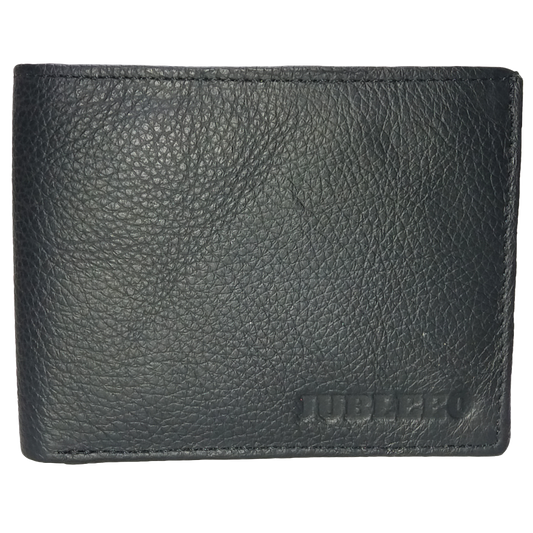 Jubleeo Leather Black ID Pocket Mens Wallet