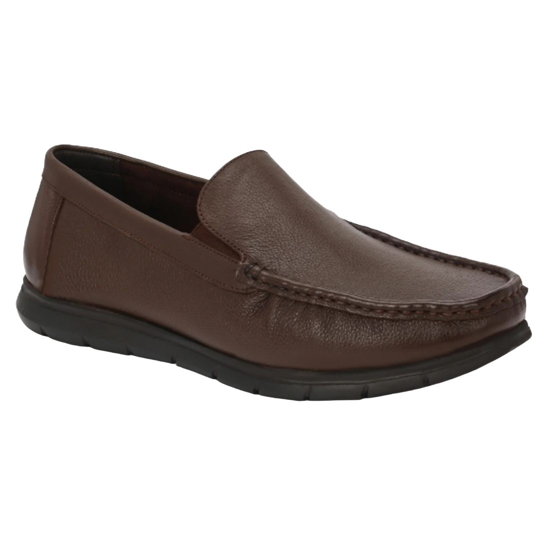 Jubleeo Leather Brown Zero Gravity Loafer For Men