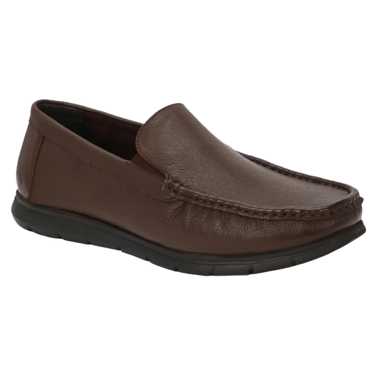 Jubleeo Leather Brown Zero Gravity Loafer For Men