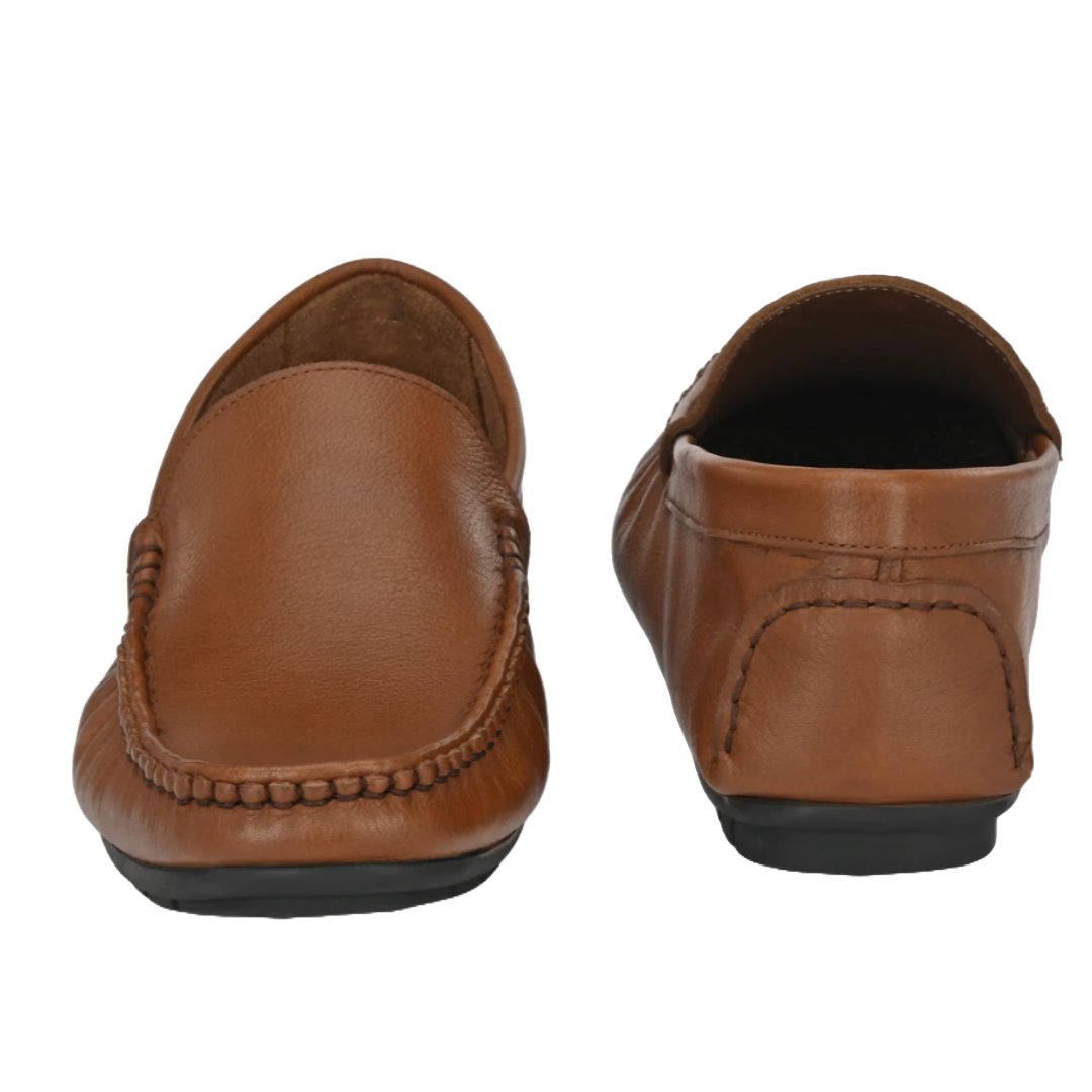 Jubleeo Leather Casual Tan Loafer For Men