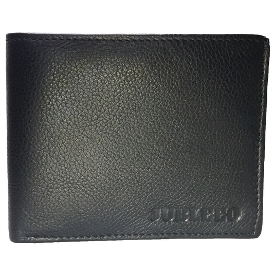 Jubleeo Leather Black ID Pocket Mens Wallet