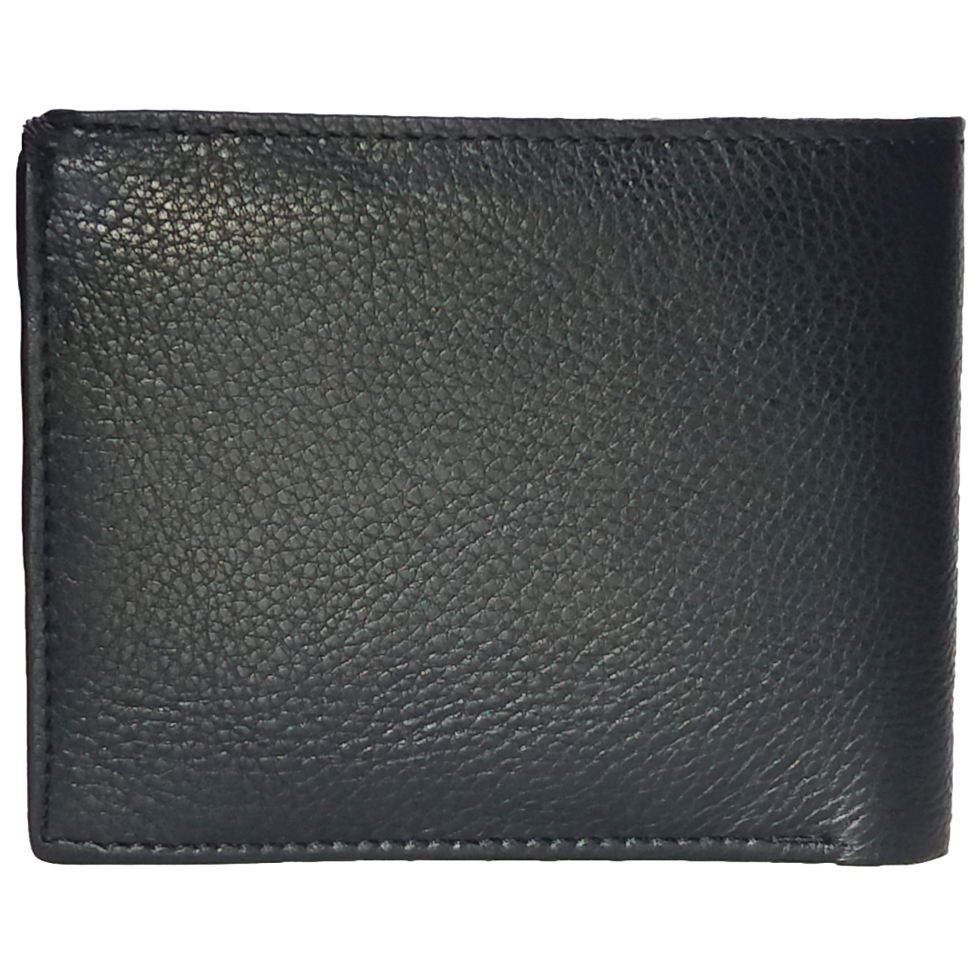 Jubleeo Leather Black ID Pocket Mens Wallet