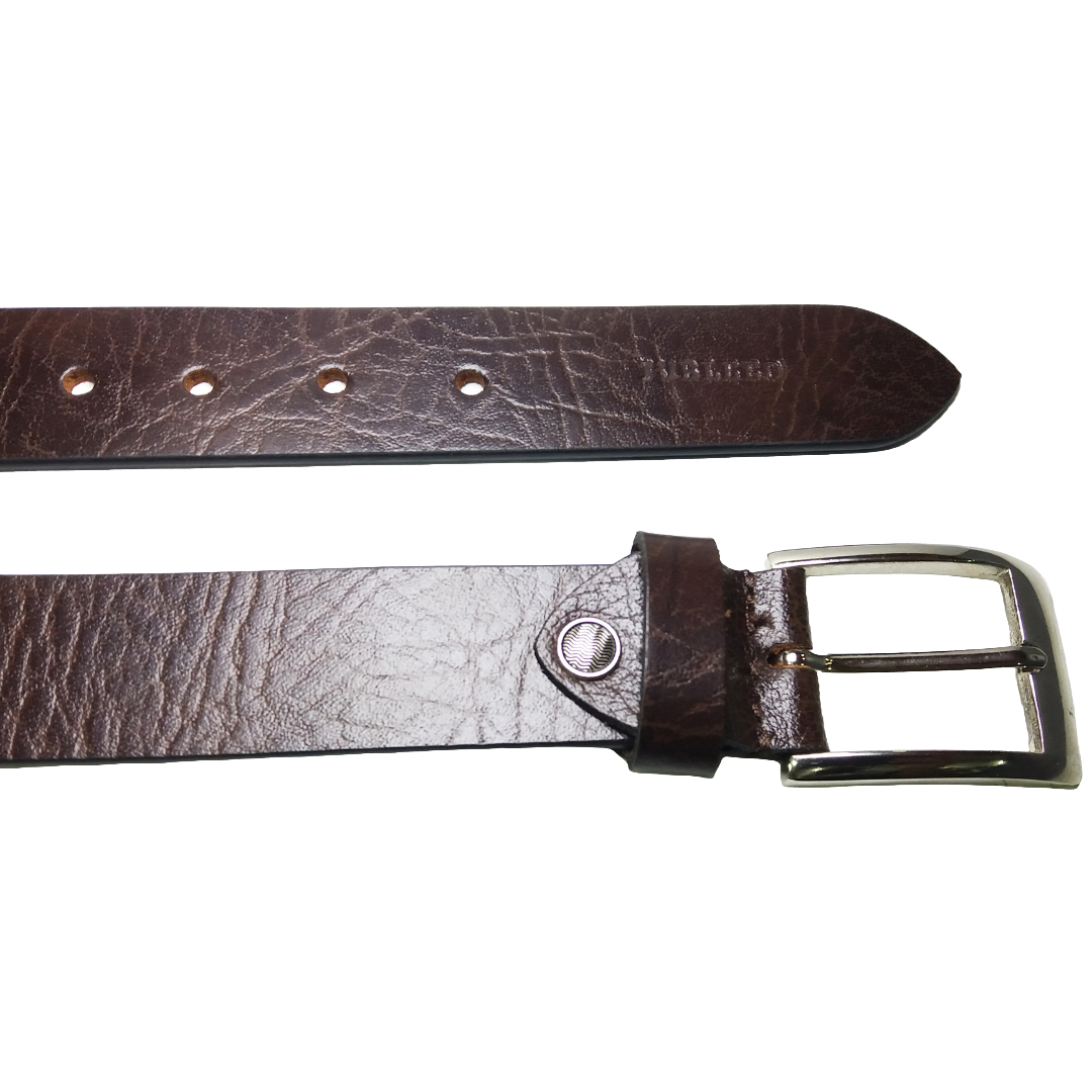 Jubleeo Leather Textured Brown Mens Belt
