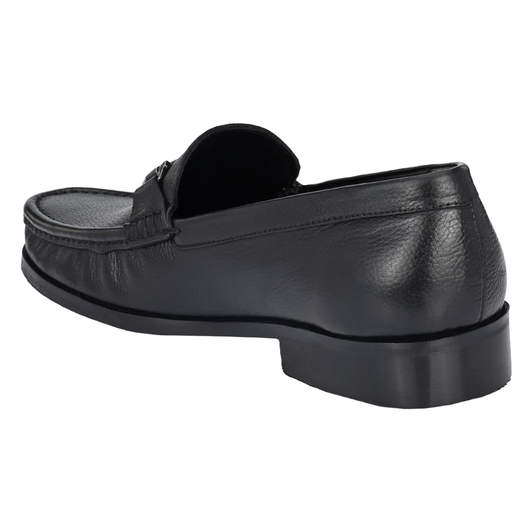 Jubleeo Leather Casual Black Buckle Loafer For Men