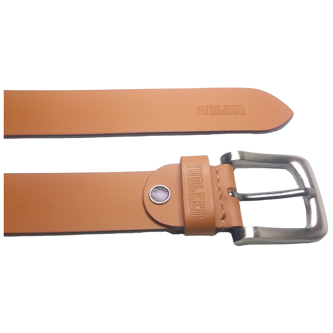 Jubleeo Leather Casual Matte Tan Mens Belt