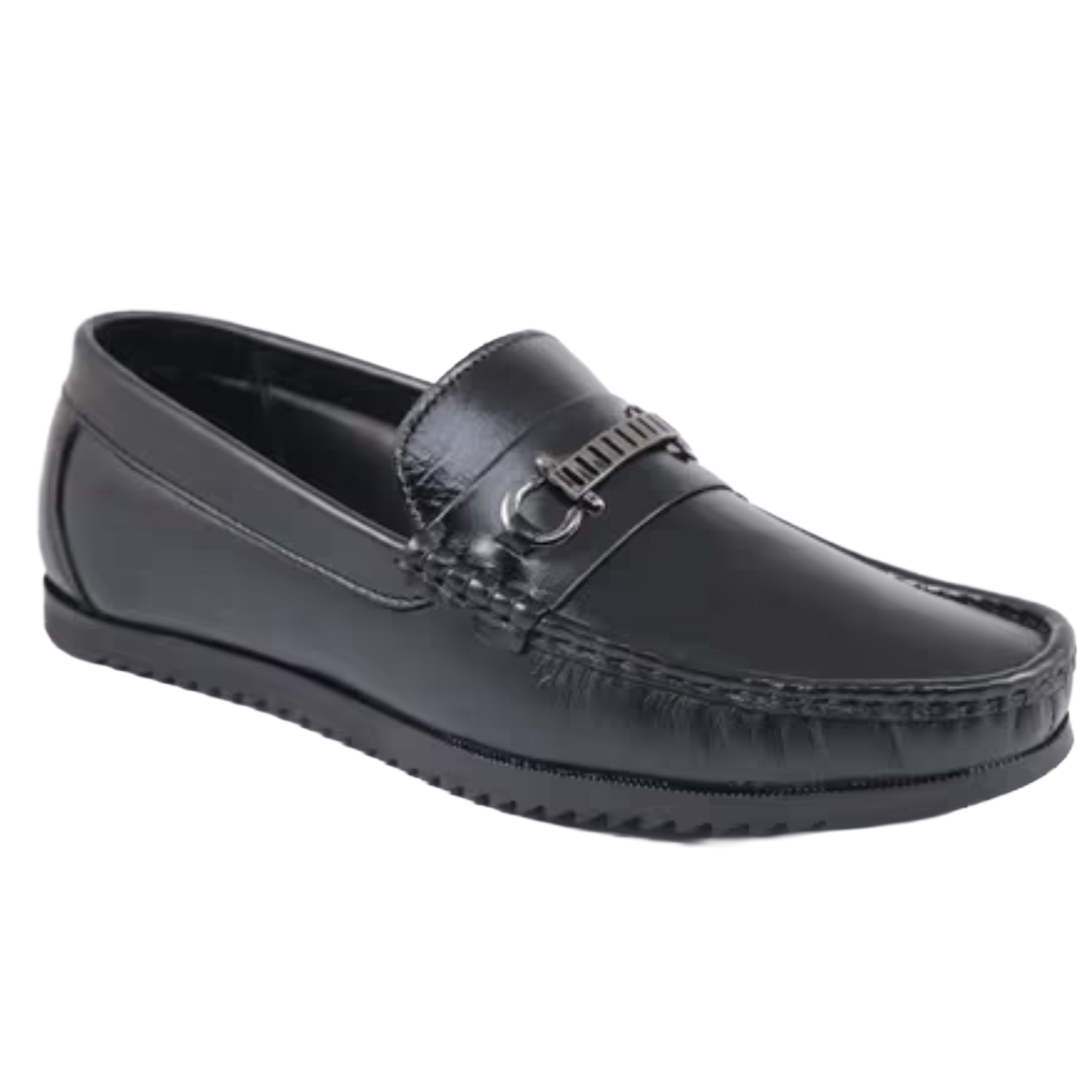 Jubleeo Leather Buckle Loafers For Men