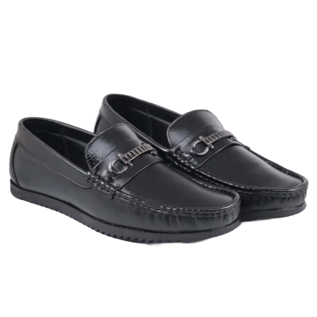 Jubleeo Leather Buckle Loafers For Men