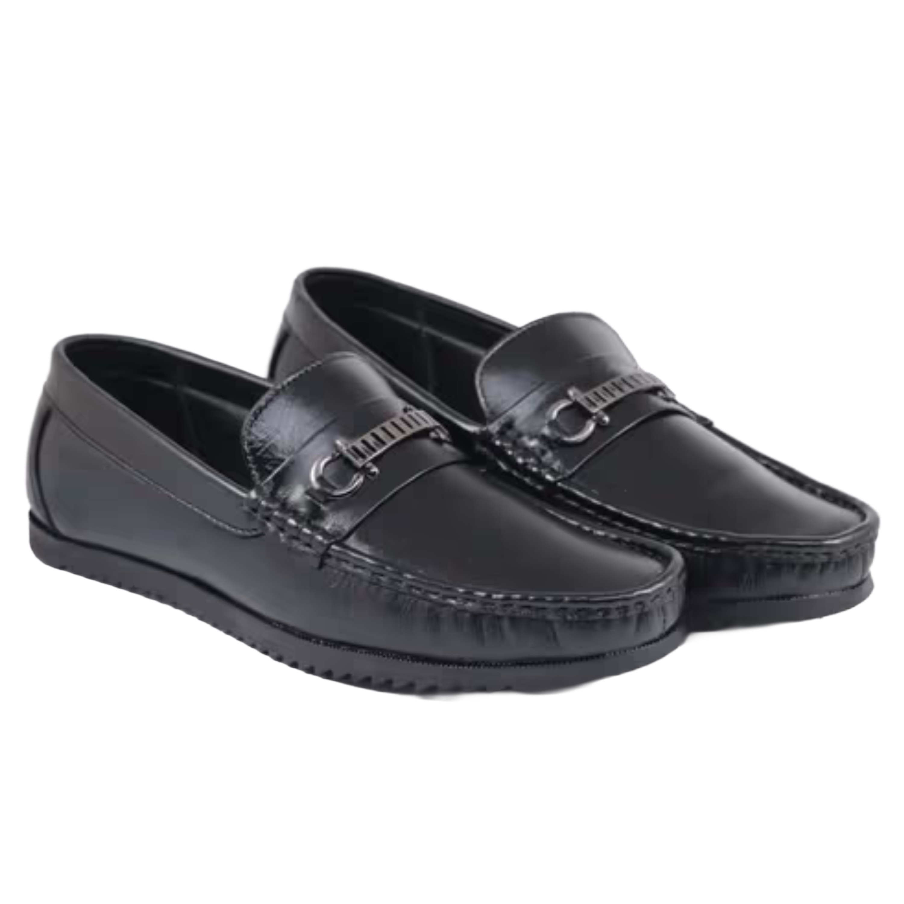 Jubleeo Leather Buckle Loafers For Men