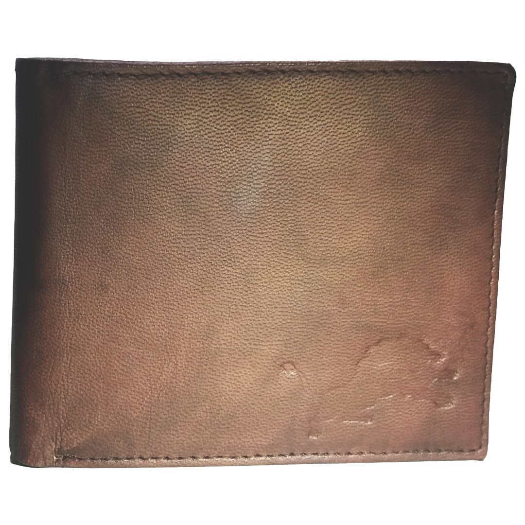 Jubleeo Leather Antique Brown ID Pocket Mens Wallet