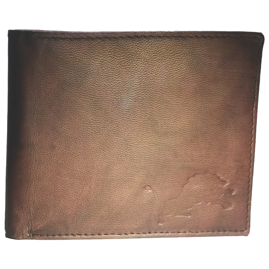 Jubleeo Leather Antique Brown ID Pocket Mens Wallet