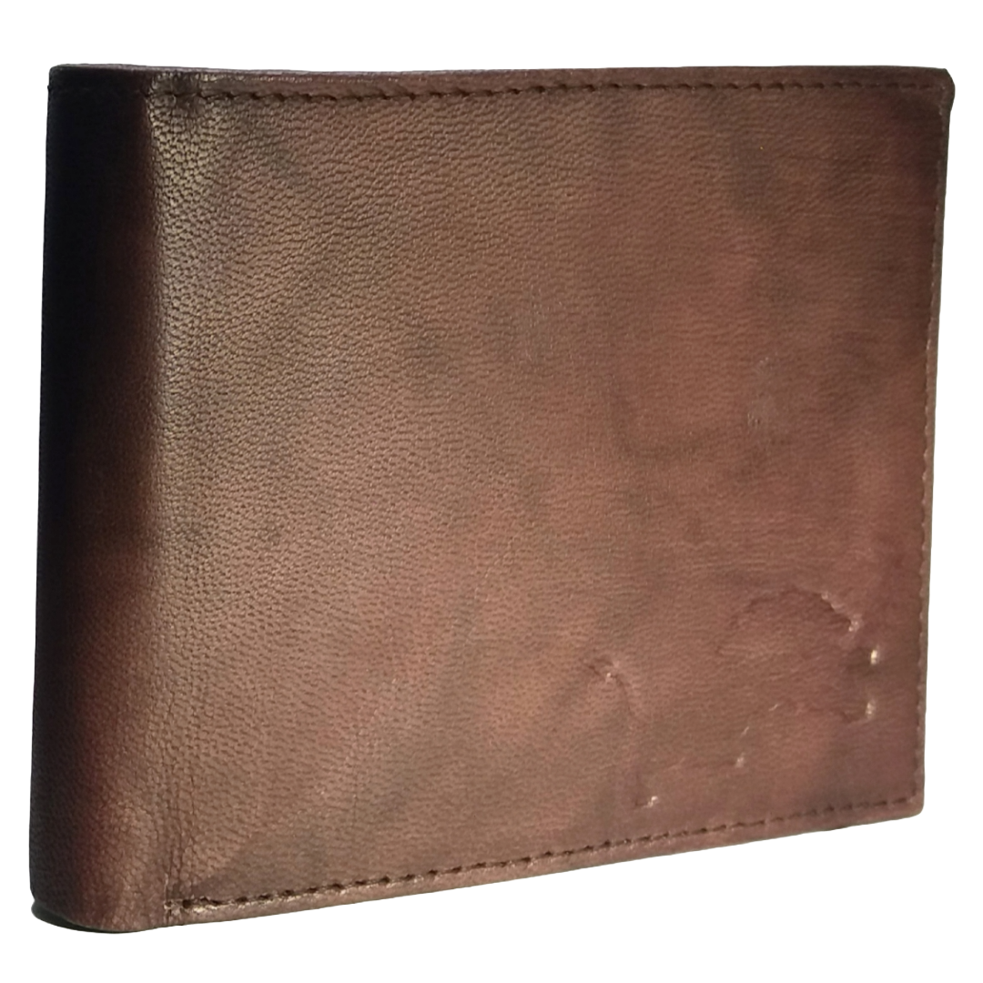 Jubleeo Leather Antique Brown ID Pocket Mens Wallet