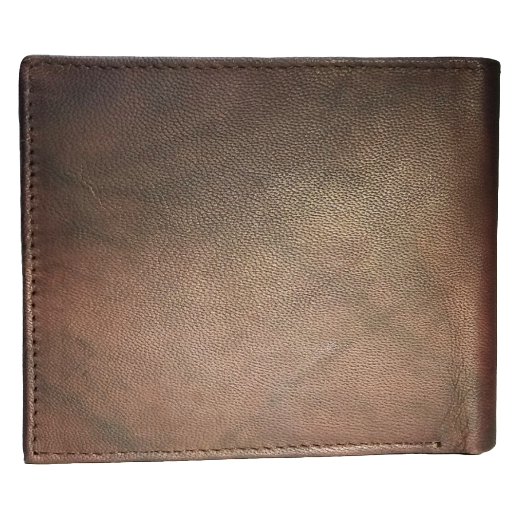 Jubleeo Leather Antique Brown ID Pocket Mens Wallet