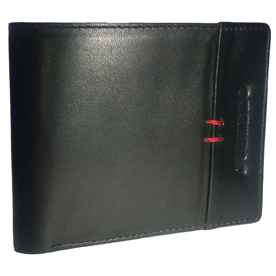Jubleeo Leather Black ID Pocket Mens Wallet