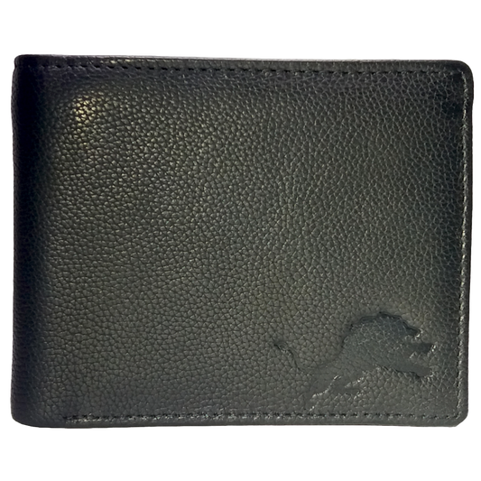 Jubleeo Leather Black Zipper ID Pocket Mens Wallet