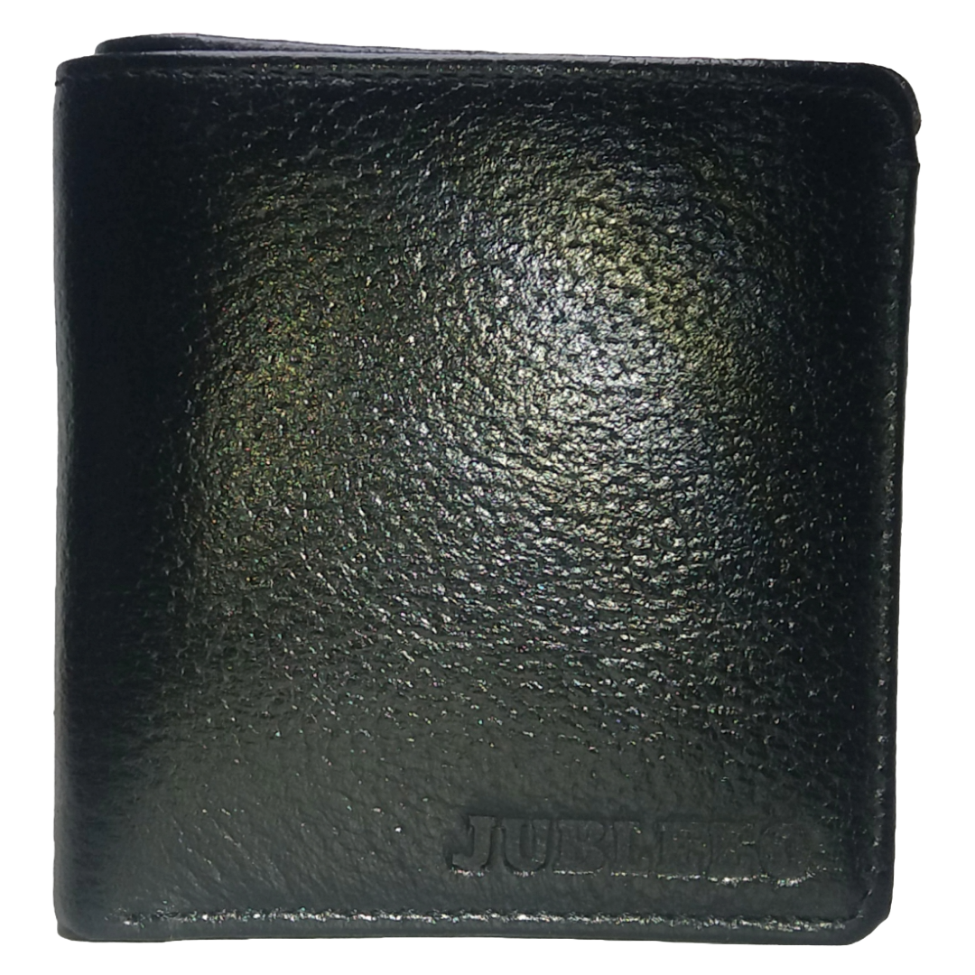 Jubleeo Leather Mini Black Notecase For Men