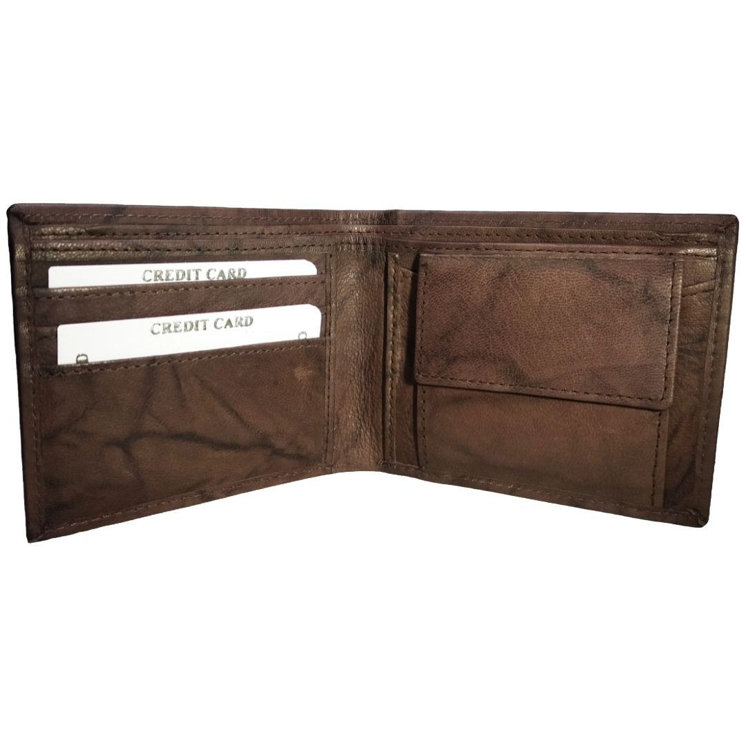 Jubleeo Leather Soft Antique Brown Pocket Mens Wallet