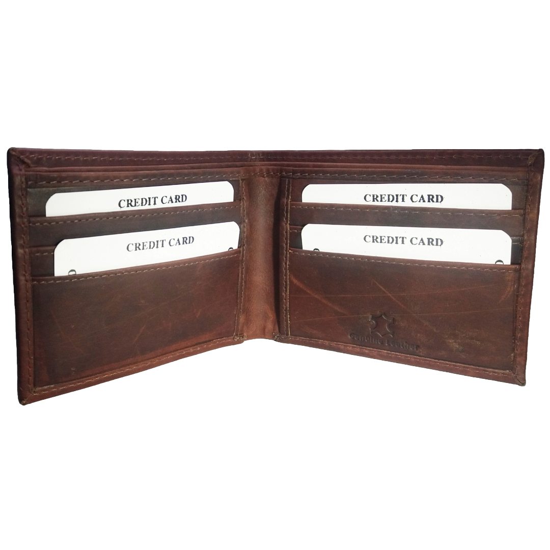 Jubleeo Leather Brown Card Mens Wallet