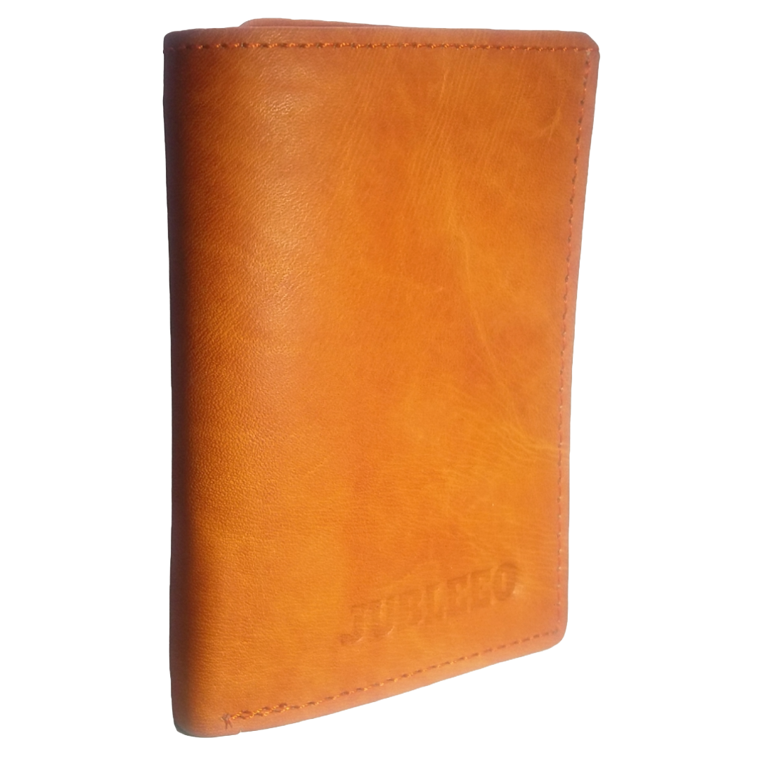 Jubleeo Leather Trifold Tan Mens Wallet