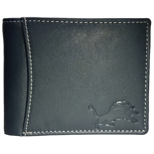 Jubleeo Leather Blue ID Pocket Mens Wallet