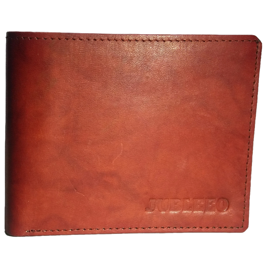 Jubleeo Leather Maroon ID Pocket Mens Wallet