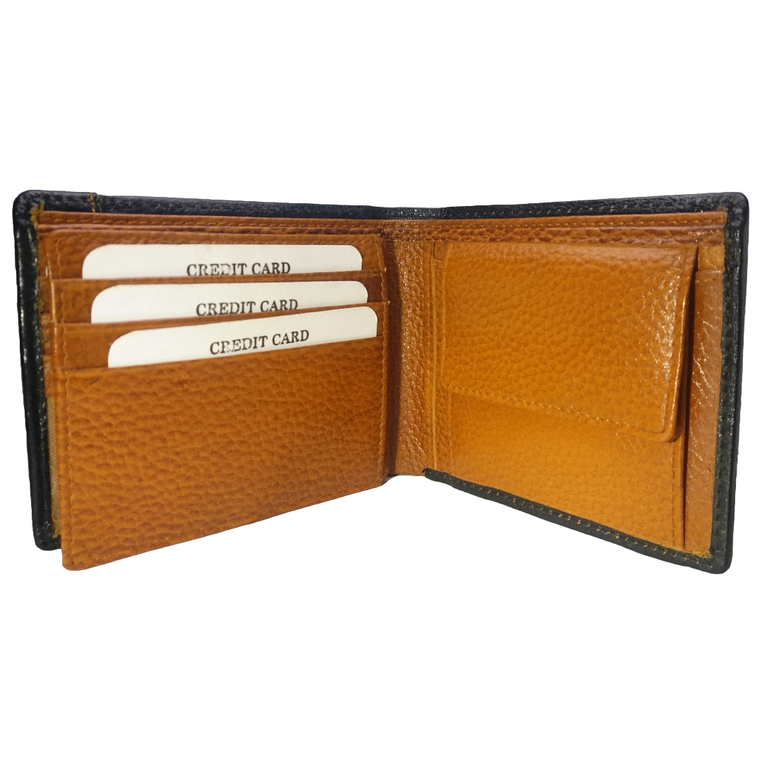 Jubleeo Leather Black ID Pocket Mens Wallet