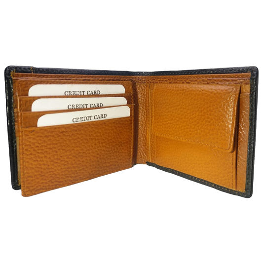 Jubleeo Leather Black ID Pocket Mens Wallet