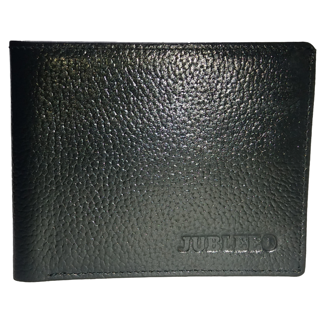 Jubleeo Leather Black ID Pocket Mens Wallet