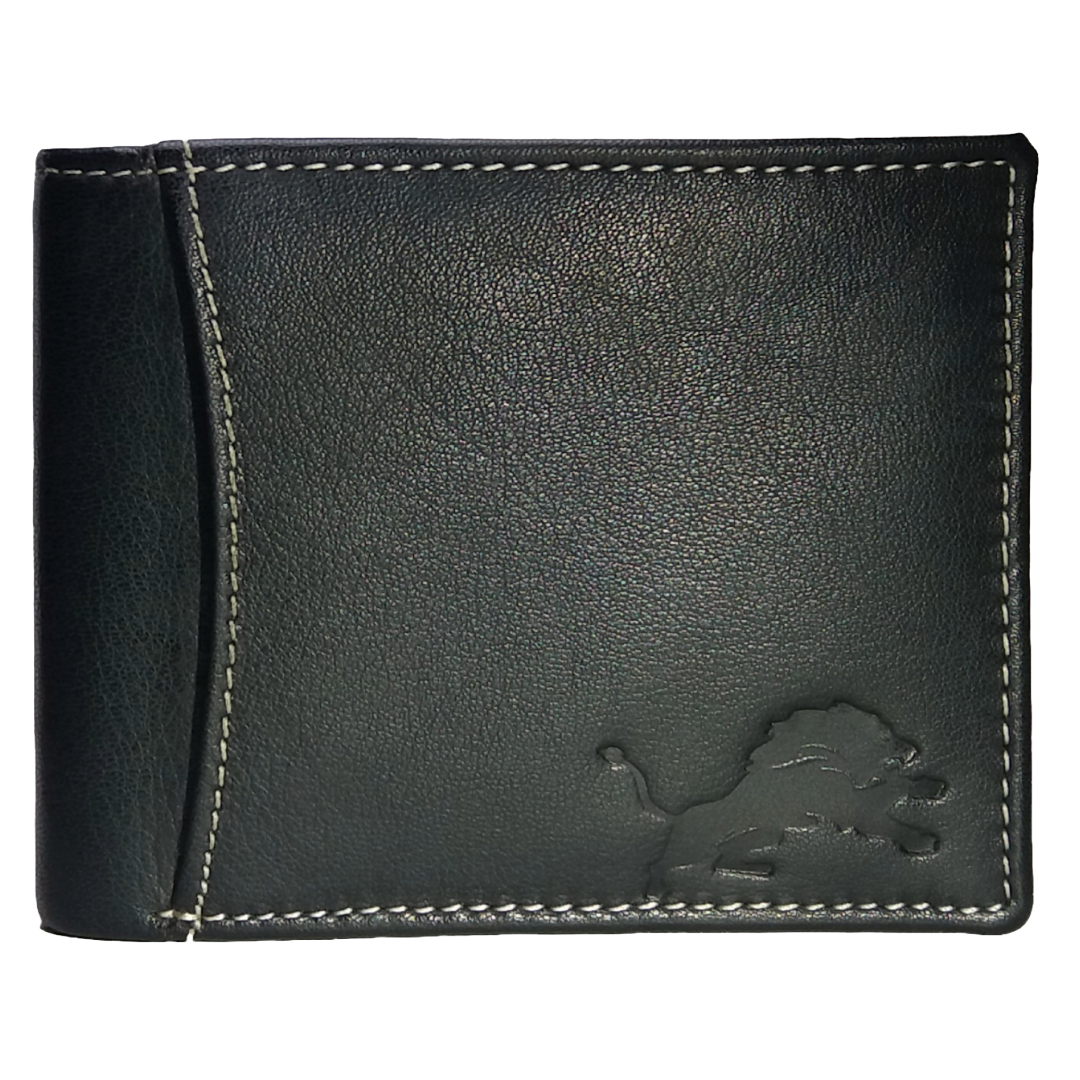 Jubleeo Leather Black ID Pocket Mens Wallet