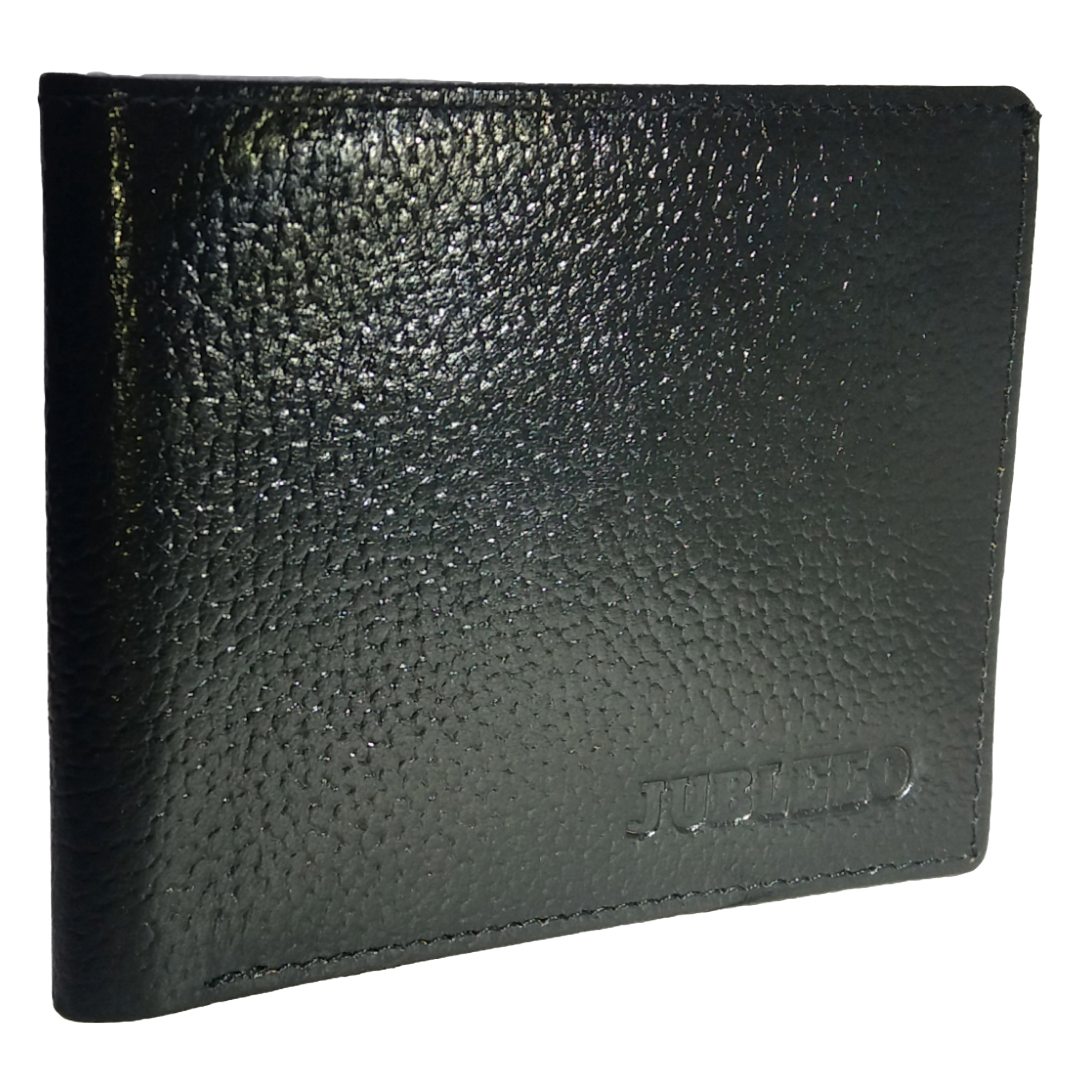 Jubleeo Leather Black ID Pocket Mens Wallet