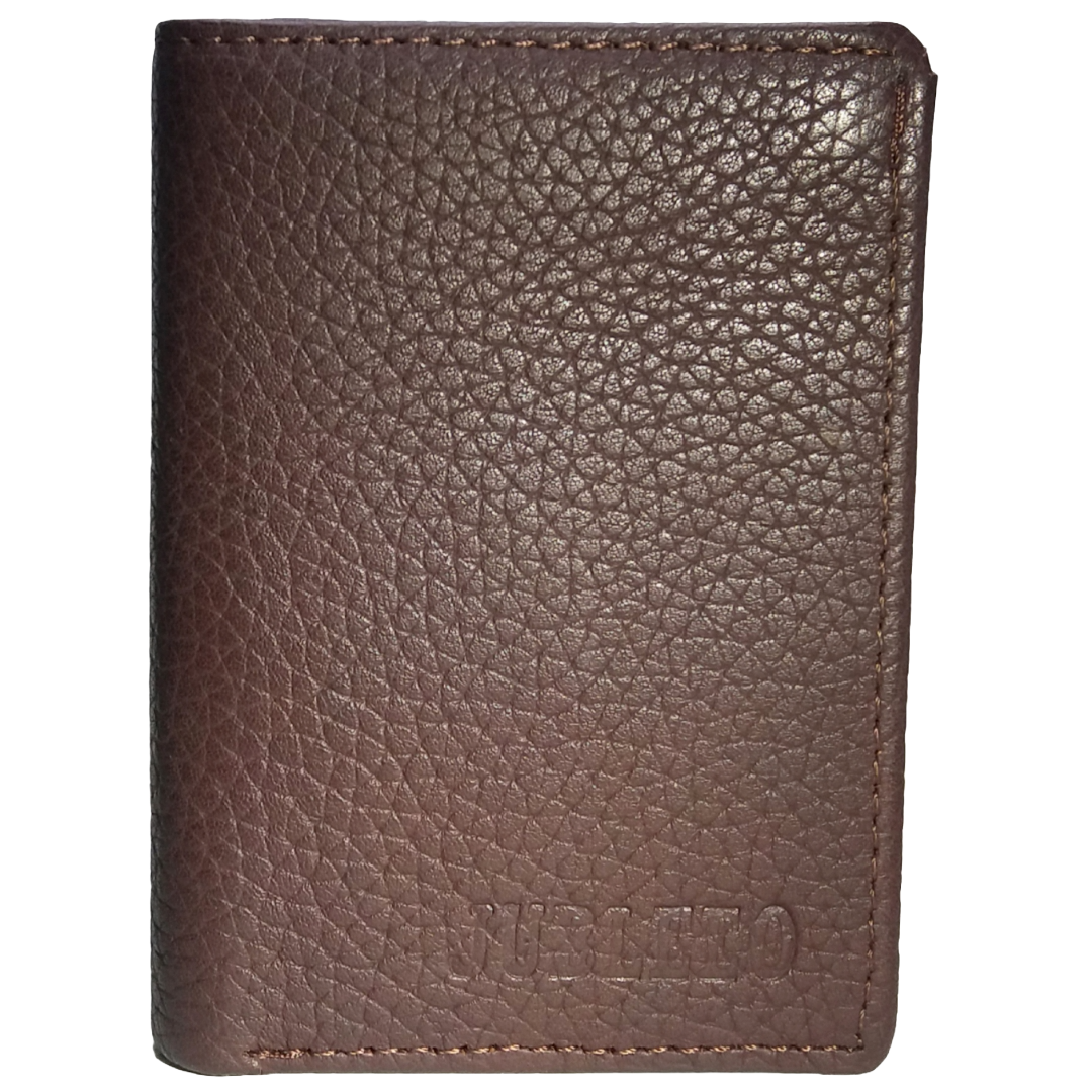 Jubleeo Leather Trifold Brown Mens Wallet