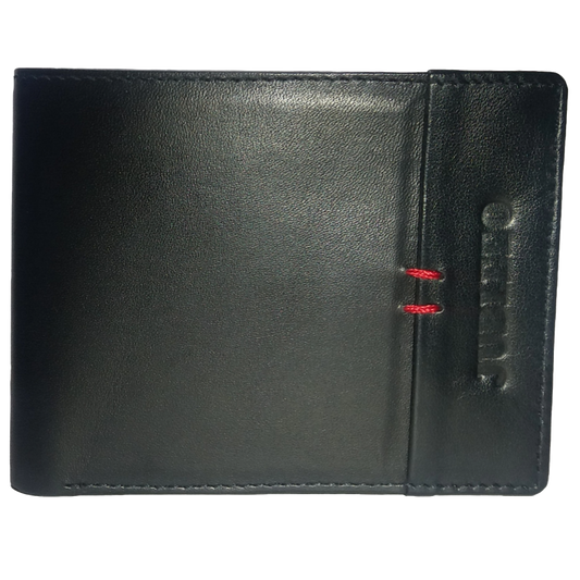 Jubleeo Leather Black ID Pocket Mens Wallet