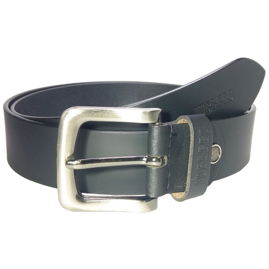 Jubleeo Leather Casual Matte Black Mens Belt
