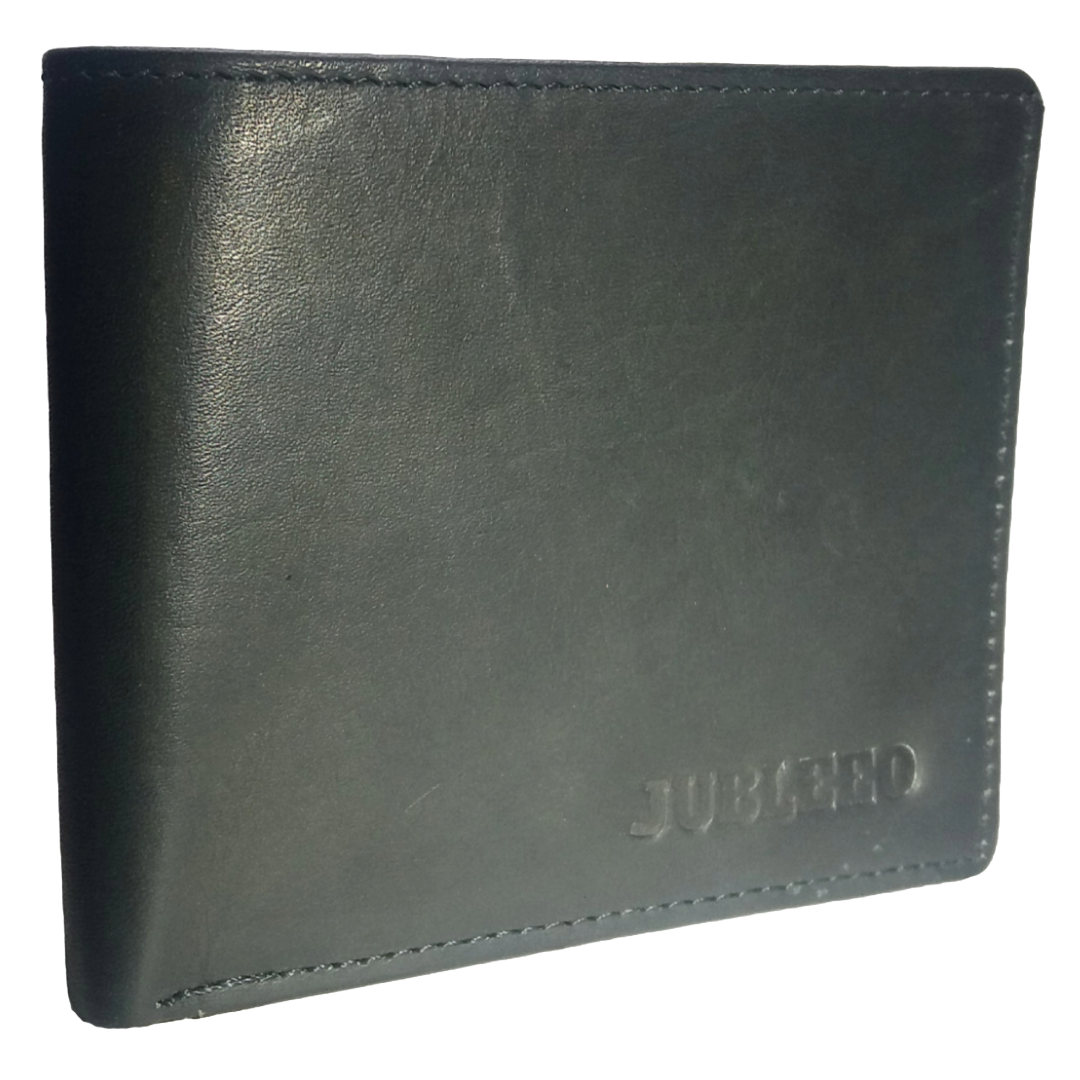 Jubleeo Leather Black ID Pocket Mens Wallet