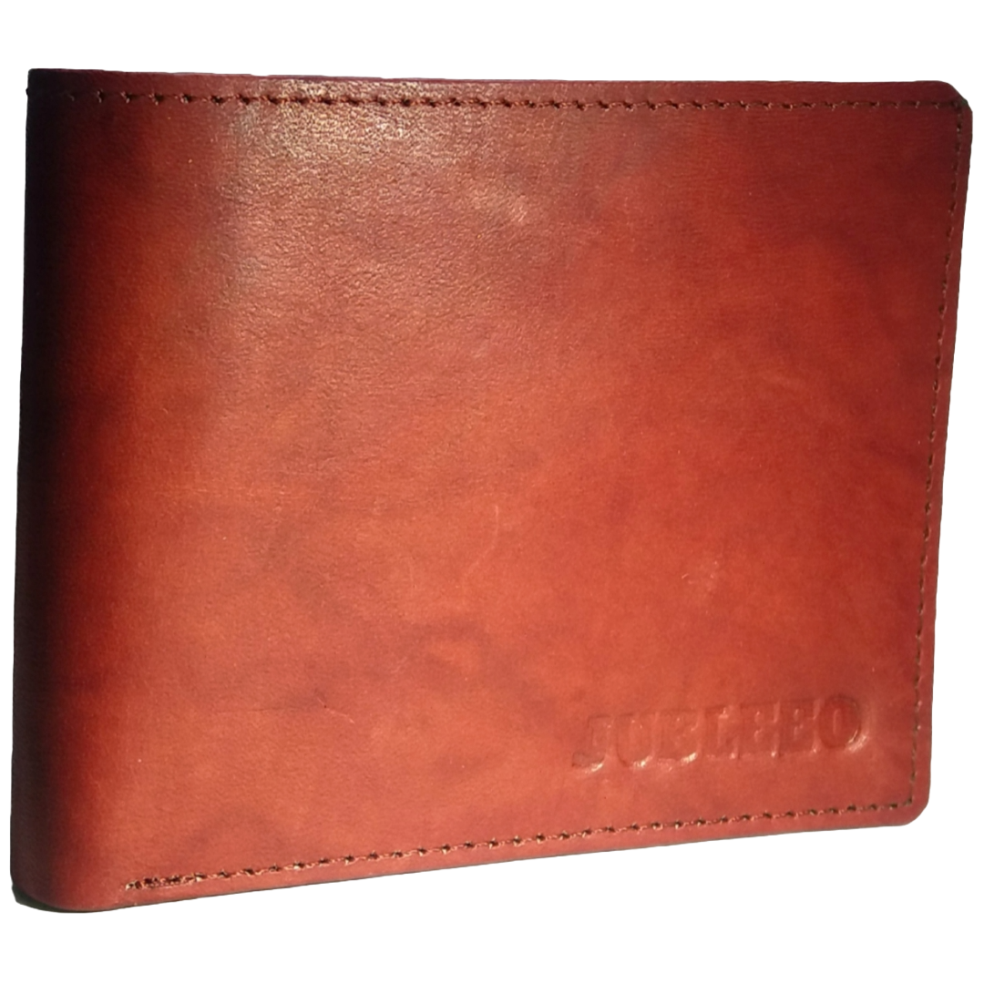 Jubleeo Leather Maroon ID Pocket Mens Wallet