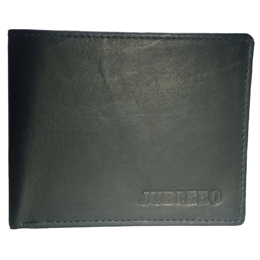 Jubleeo Leather Black ID Pocket Mens Wallet