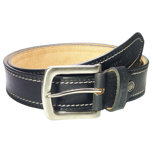 Jubleeo Leather Casual Stitched Mens Belt