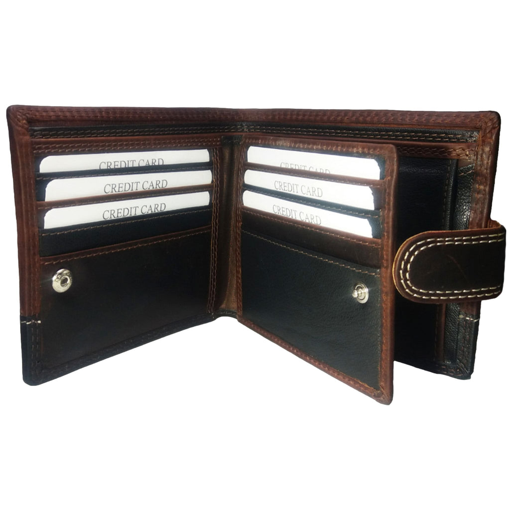 Jubleeo leatherbifold multicard mens wallet brown